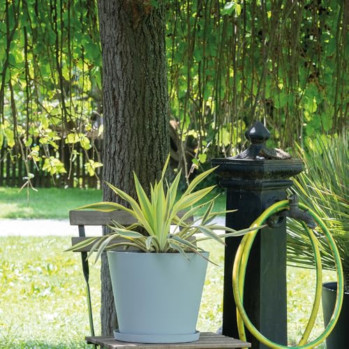 Deroma Origin Indoor/Outdoor Round Planters – 100% Post Consumer Recycled Plastics, Made in Italy Modern Design | Perfect Sizes to Grow Your Small Succulents & Large Citrus Plants.