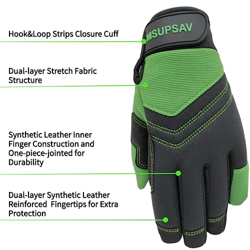 Cute Pattern Gardening Gloves,Thornproof Garden Glove,Gardener Gift - color: 1 Pair Per Pack-green Work Gloves, size: Small