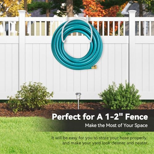 Heavy-Duty Wall Mount Hose Holder, Holds 50-150 FT Hoses, White