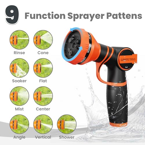 Giraffe Tools Garden Hose 25ft x 5/8", 304 Stainless Steel Metal Water Hose - size: 25FT 5/8"