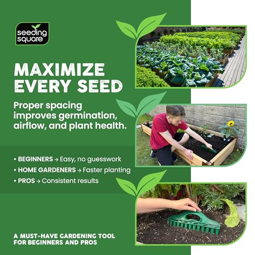 Row Seeder + Pokey Planter Bundle – Garden Row Maker & Dibber Tool for Fast Planting, Straight Rows & Precise Seed Placement