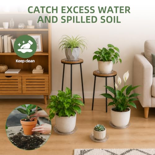 Clear Plant Saucer 16 inch Large Plant Drip Trays for Indoor outdoor plants - size: 16 INCH