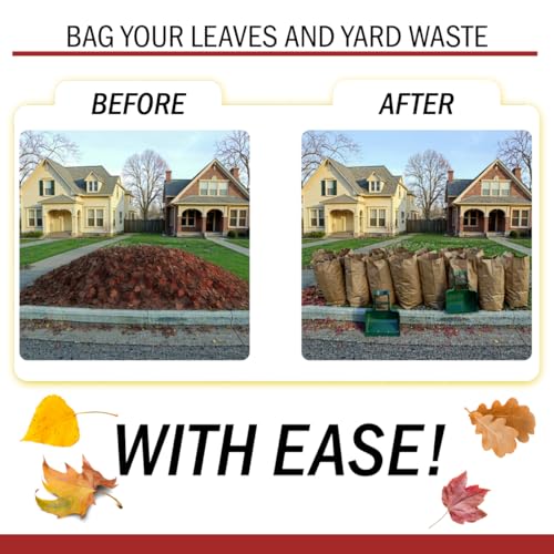 Leaf Scoop Hand Rakes for Yard Cleanup & Maintenance | Made in USA | Comfort Grip | 1-Pair (2 Pieces) | Leaf Cleanup Made Easy | Easy to Store
