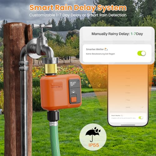 WiFi Sprinkler Timer, Smart Water Timer for Garden Hose Irrigation - size: 1 Outlet,2pcs