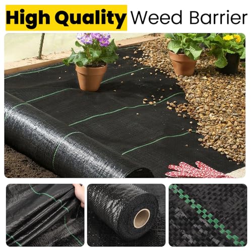 3ft x 250ft Weed Barrier Landscape Fabric Heavy Duty Premium Weed Control Fabric Durable & Eco-Friendly Weed Block Gardening Mat Landscaping Fabric - size: 3ft x 250ft