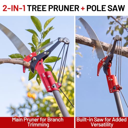 Suchtale 14FT Pole Tree Pruner for High Branch Trimming with Saw - size: 14FT