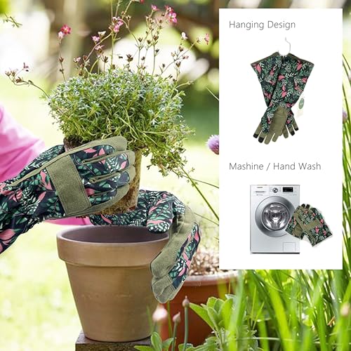 Gardening Gloves for Women, Rose Pruning Gloves Thorn Proof, Breathable, Anti Scratch, for Yard & Outdoor Work
