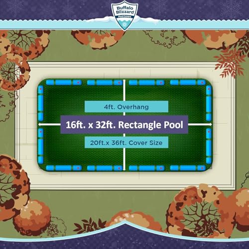 Buffalo Blizzard Leaf Net Cover - size: 16' x 32' Rectangle