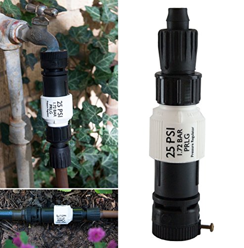 Drip Irrigation Faucet Adapter Kit: Connect 1/2" Tubing to Faucet or Hose, Backflow Preventer, Filter, Pressure Regulator - No Assembly Required