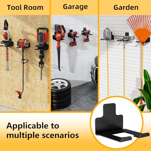 Wall-Mounted Weed Wacker Hanger, Garage Tool Organizer, 1 Pack black - color: Black 1 Pack