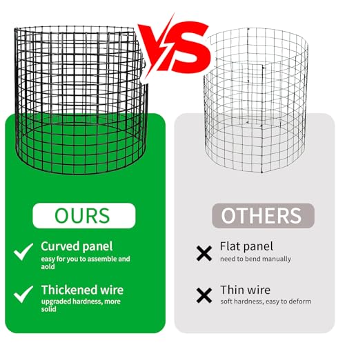 18Pcs Plant Protectors from Animals,13.5" Dia X 14.3" H Metal Plant Cages for Outdoor Plants Plant Cage & Supports Keep Animal Out Garden Wire Mesh Protection from Rabbit Chicken Squirrel Tree Flower