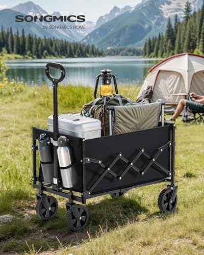 SONGMICS Small Collapsible Wagon, 400 lb Dynamic Weight Capacity
