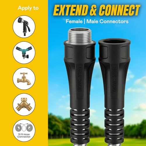 BIONIC STEEL 10Ft Short Garden Hose Extension Connector for Reel - size: 10'