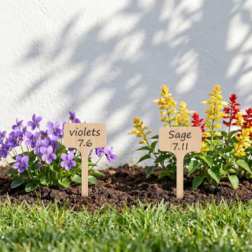 30Pcs Outdoor Waterproof Garden Markers, 7"L ×2.3"W Bamboo Labels