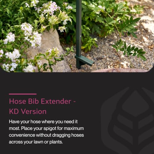 Yard Butler IHBE-6KD Garden Hose Bib Extender - Durable Hose Stand for Keeping It Elevated - Convenient Garden Accessory - Rust-Resistant - Anti-Kink Design - Easy Installation - size: Hose Extender (New Design)