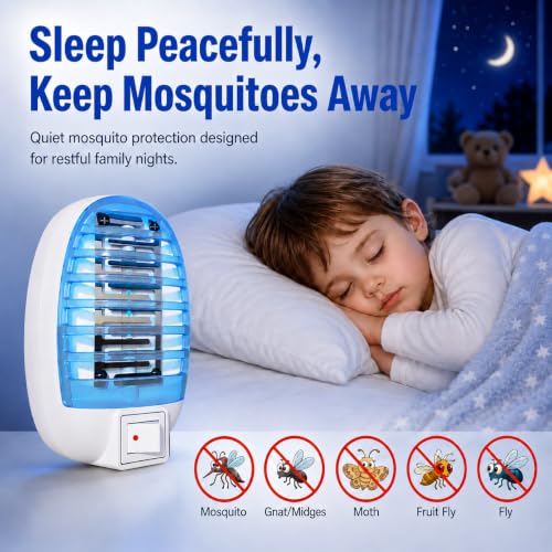 Indoor Bug Zapper, Mosquito & Fruit Fly Traps for Indoors Zapper Blue(4 Pack)