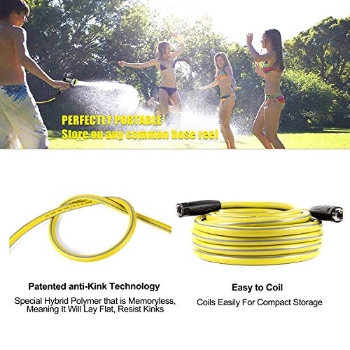 Garden Hose 75 ft Heavy Duty - Flexible Water Hose - size: 75FT