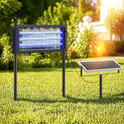 Solar Bug Zapper Outdoor, 30W Powerful Mosquito Zapper Outdoor - size: 19.7 inches for 3500 sq.ft