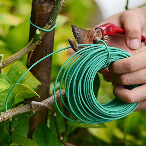 YDSL 66 Feet Soft Plant Tie, Green Twist Garden Ties for Plants, Office Organization and Home(Diameter - 2.5MM) - size: 66feet
