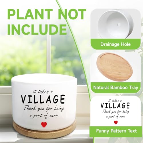 Thank You Gifts for Women Men, Succulent Plant Pot (Plants Not Included) - style: Thank you-Village
