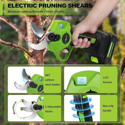Cordless Electric Pruning Shears,Branch Cutter for Garden Trimming