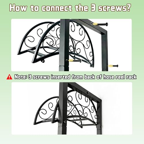 Garden Hose Holder, 57 Inch Extra Tall Freestanding Water Hose Stand, Heavy Duty Stainless Steel Ground Stake with Triangle Reinforcement, Supports 200 ft Hose
