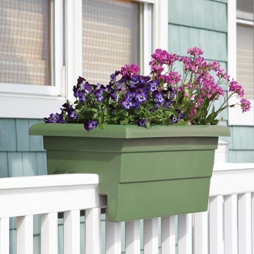 Root & Vessel Countryside Railing Planter Box, 24 Inch, Sage - color: Sage, size: 24 Inch