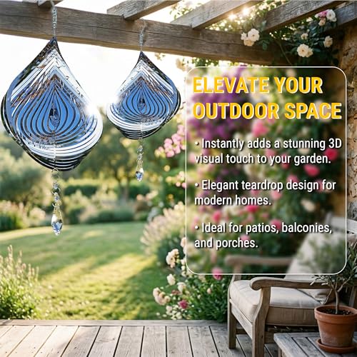 Reflective Bird Deterrents for Outside, Woodpecker Repellent - size: Big Drop Water