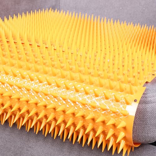 Nuanchu 16 Pack Cat Mat with Spikes, Pet Deterrent Outdoor, Orange - color: Orange