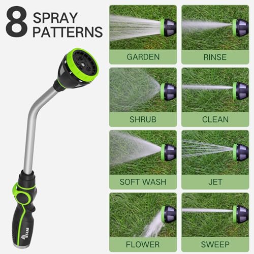 Watering Wand Heavy Duty,15-Inch Long Hose Nozzle Sprayer - size: 15 Inch