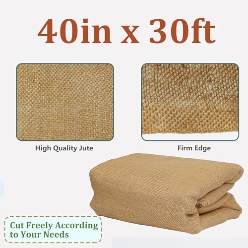 Sunnyglade 40"x30' Burlap Fabric Frost Cloth Plant Covers Freeze Protection - size: 40in*30FT
