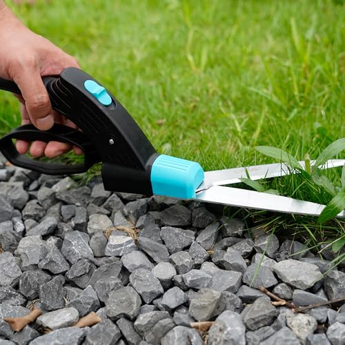 14 Inch 360° Rotatable Grass Shears Carbon Steel Blades Ergonomic Pruner