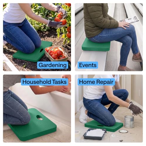 GORILLA GRIP® Extra Thick Foam Kneeling Pad for Gardening, 17.5x11 Grass - color: Grass