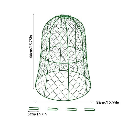 DouSeiAi 10 Packs Garden Chicken Wire Cloche, 13''×15.7'' Plant Cages to Keep Animals Out, for Plants to Protect Outdoor Vegetable Garden, Green - color: Green, size: 10 Pcs