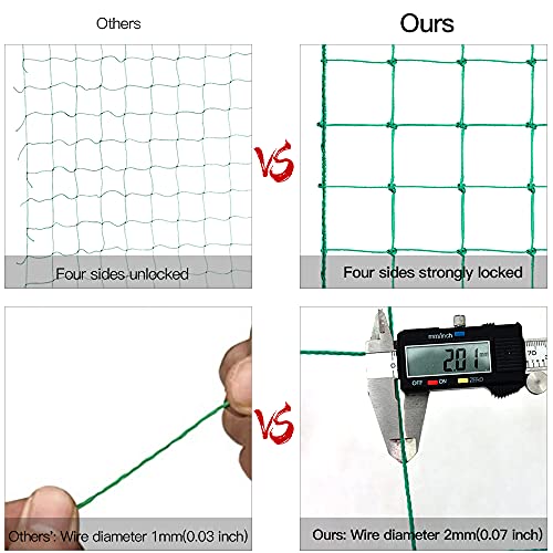 Trellis Netting, PDGROW Climbing Plant Support Net Garden Pea Bean Neting, Heavy-Duty PE Trellis Net for Cucumber, Tomato, Vegetables, Fruits, Sweet Pea Plants (6.6' x 16.4'Ft) - size: 6.6' x 16.4'