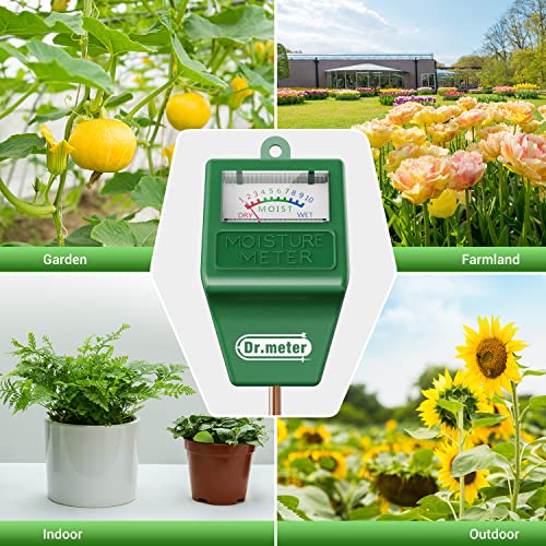 Dr.meter Soil Moisture Meter for Plants, Plant Water Gauge Test Kit - color: Green