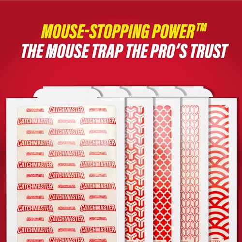 Catchmaster Extra Sticky Glue Traps 60pk, XL Glue Boards for Mice & Insects - size: 8" x 5" (60 Pack)