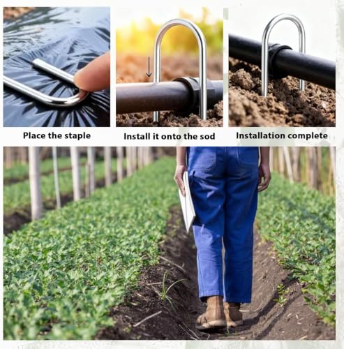 Irrigation Drip Tubing Landscape Staples Garden Stakes