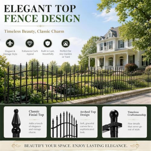 No Dig Garden Fence Panels, 10 Panels, 24in H x 22ft L - size: 10 Panels - 24in(H) x 22ft (L)
