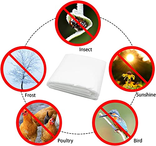 Alpurple Winter Plant Covers Freeze Protection -Warm Rectangle Plant Protection Cover, Frost Cloth Blanket Protecting Fruit Tree Potted Plants from Freezing Animals Eating (13 x 6.5 Feet) - color: 13 x 6.5 Feet