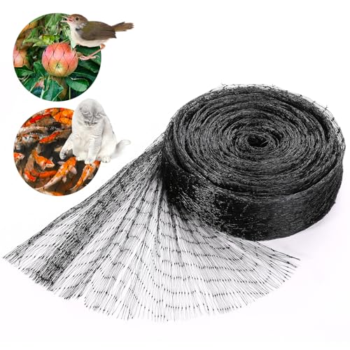 GWHOLE Black Garden Netting, 33 x13 Ft Bird Netting for Garden Plant and Tree Protection, Chicken Coop Pond Net, Black - size: 33x13 ft, 0.6 inch mesh (Black)