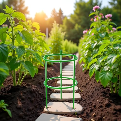 Tomato Cage | Tomato Support | Adjustable Green Plant Supports for Garden | 48in Deformable Assembled Tomato | Trellis for Vegetable, Flower and Fruit Growing,Plant Support Structures