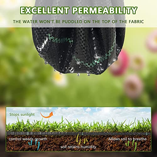 3ftx50ft Weed Barrier Landscape Fabric Heavy Duty,Weed Block Gardening Ground Cover Mat, Weed Control Garden Cloth ,Woven Geotextile Fabric for Underlayment,Commercial Driveway Fabric - size: 3.2oz-3ftx50ft