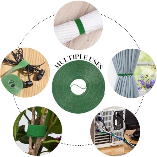 Green Garden Tie,Plant Ties for Climbing Plants,17FT Plant Supports for Effective Growing,Reusable and Adjustable,Plant Ties for Branches Flowers Tomatoes Indoor Outdoor Greenhouse