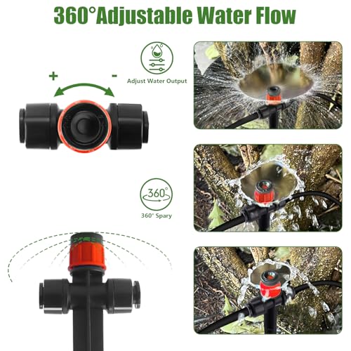 Kalolary Drip Irrigation Emitters 30pcs Adjustable Water Flow Emitters