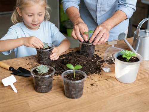 15-Pack Clear Nursery Pots with Saucers (3/4/5 Inch) - color: Pots+ Saucers, size: 3/4/5"-15 sets