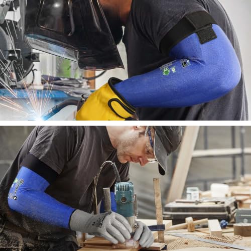 Schwer 20 Pairs 18in A6 Cut Resistant Arm Sleeves for Gardening, S902 - color: Blue, size: 18 In-20 Pairs