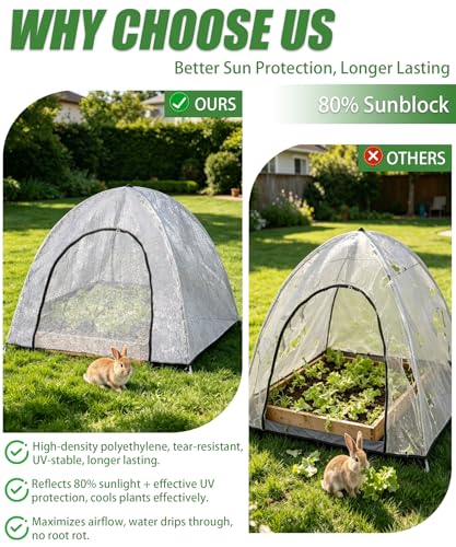 2-Pack Silver Aluminum Pop Up Plant Shade Tent, 22x22x23 Inch 80% Shading - color: Silver, size: 22 x 22 x 23 Inch