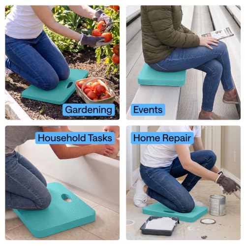 GORILLA GRIP® Extra Thick Foam Kneeling Pad for Gardening 17.5x11 Turquoise - color: Turquoise