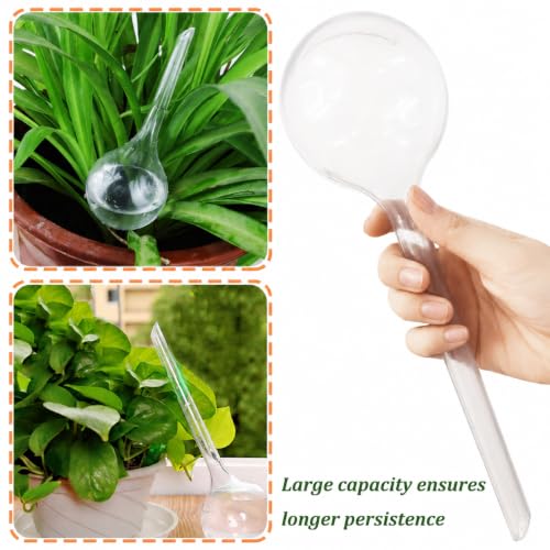 10 Pcs Clear Plant Watering Globes,Plastic Self-Watering Bulbs,Flower Automatic Watering Device,Garden Waterer for Plant Indoor Outdoor - size: 5 Large+5 Small